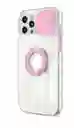 iPhoneFunda Case Anillo Soporte Protector Camara Rosa Para 12 Pro Max