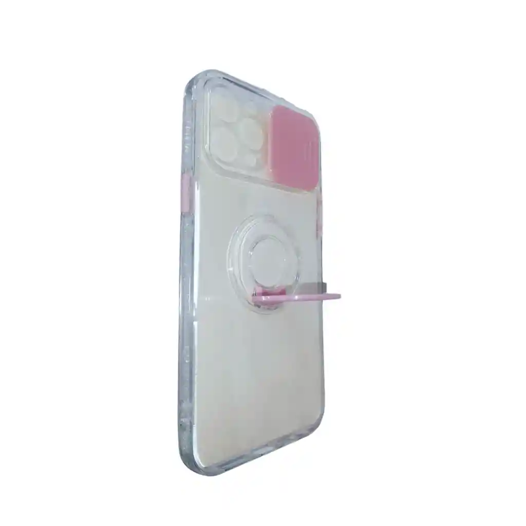 iPhoneFunda Case Anillo Soporte Protector Camara Rosa Para 12 Pro Max