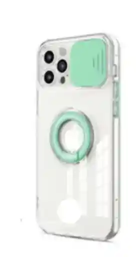 iPhoneFunda Case Anillo Soporte Protector Camara Verde Pastel Para 12 Pro Max