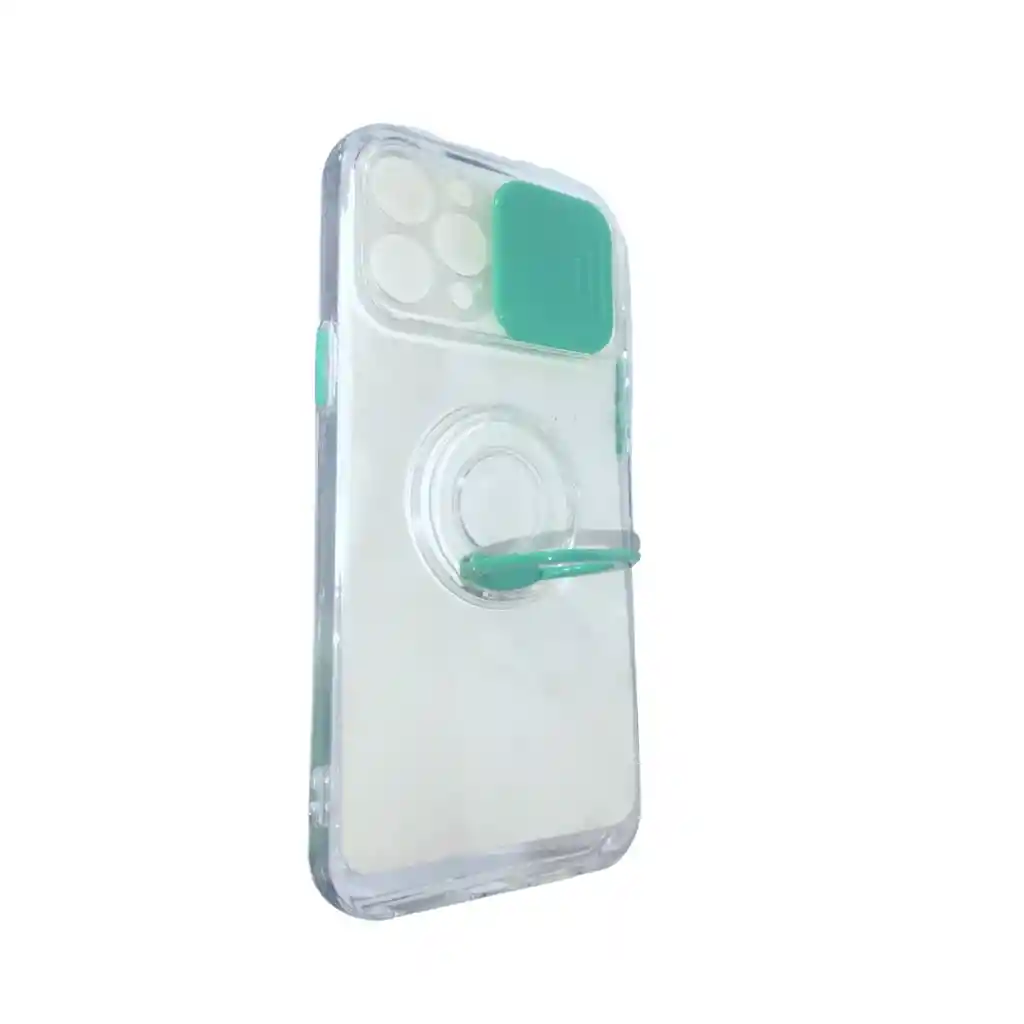 iPhoneFunda Case Anillo Soporte Protector Camara Verde Pastel Para 12 Pro Max