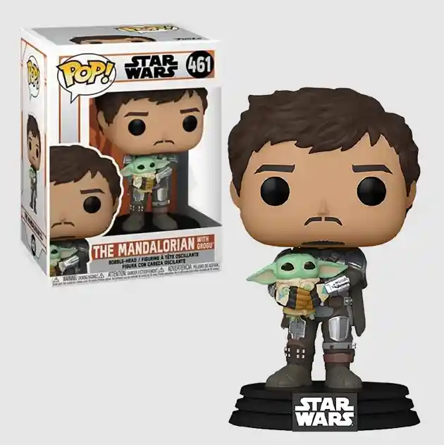 Funko Pop The Mandalorian With Grogu Star Wars 461