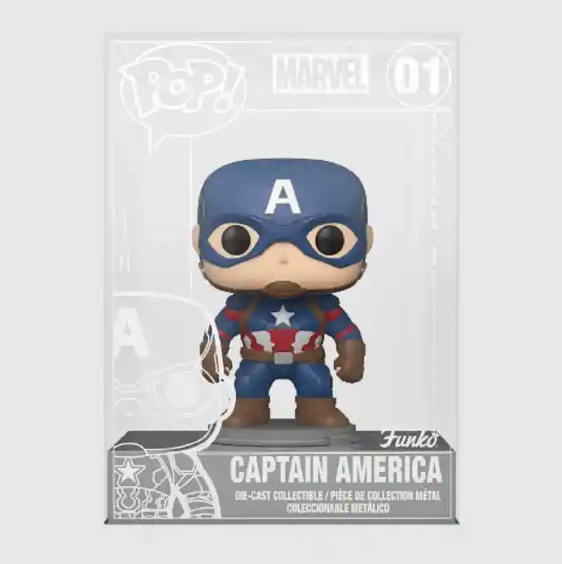 Funko Pop Die-cast Captain America Marvel 01 Funkon 2021