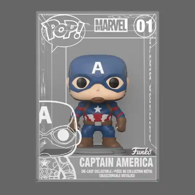 Funko Pop Die-cast Captain America Marvel 01 Funkon 2021