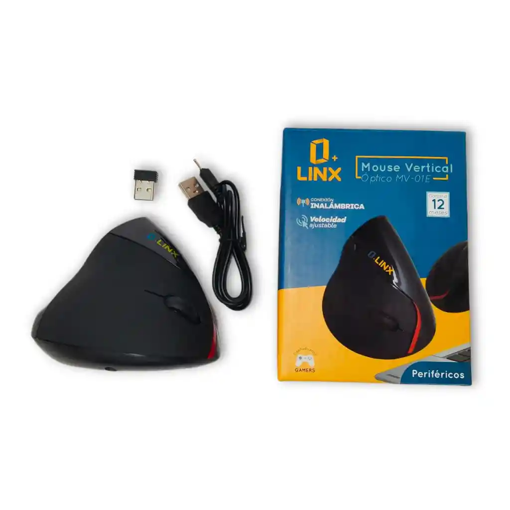 Mouse Inalámbrico Vertical Óptico Linx Mv-01e