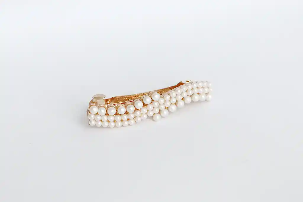 Hair Clip Perlas Zigzag