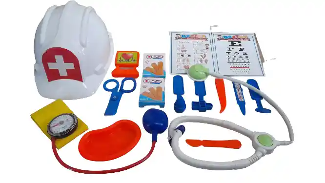 Kit De Doctor Médico Con Casco + Accesorios / Niño.