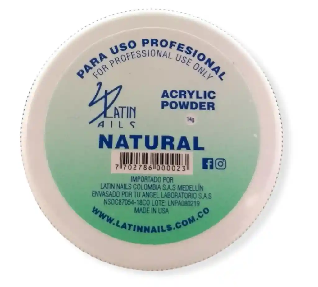 Polvo Acrílico Natural Latin Nails X 14g