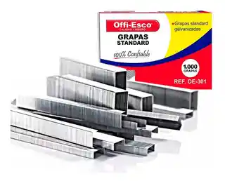 Grapas Cosedora Estandar Marca Offi-esco Galvanizadas 1000 Grapas No - Grapas Para