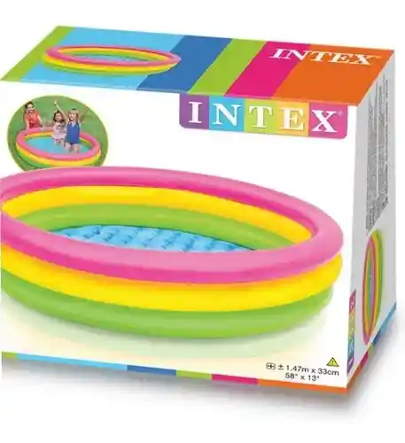 Piscina Inflable Intex Flotador De 1.47m X 33cm Flotadores