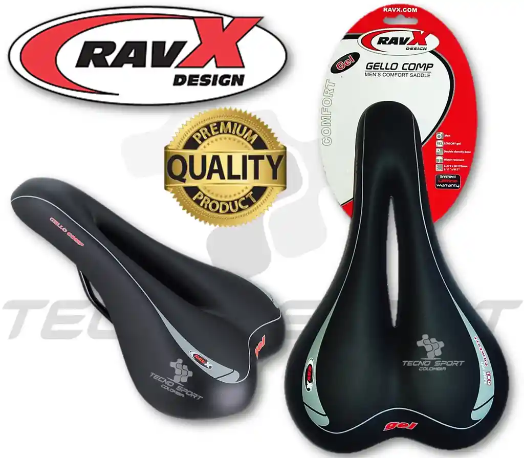 Sillin Ravx Gello Comp Gel Ergonomico Bicicleta Galapago