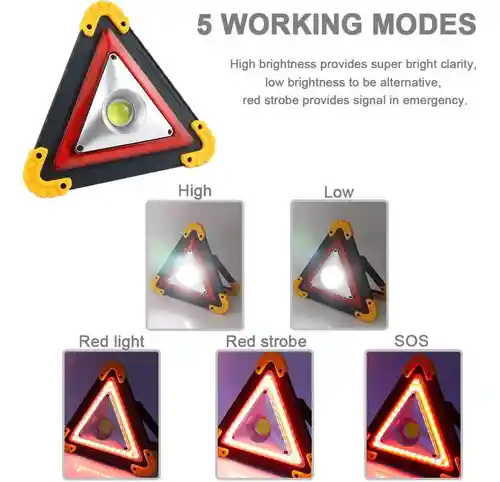 Triángulo Strober Luz De Emergencia Para Kit De Carretera