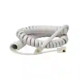 Cable Para Telefono Resortado Color Blanco 3 Metros