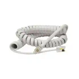 Cable Para Telefono Resortado Color Blanco 5 Metros