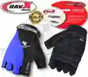 Guante Gel Bicicleta Ciclismo Ravx Nova Moto Gym Gimnasio Color Azul Talla S