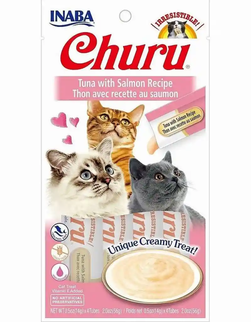 inaba Snack Churu® Tuna-Salmon (4 Tubos)