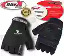 Guante Gel Bicicleta Ciclismo Ravx Nova Moto Gym Gimnasio Color Negro Talla M