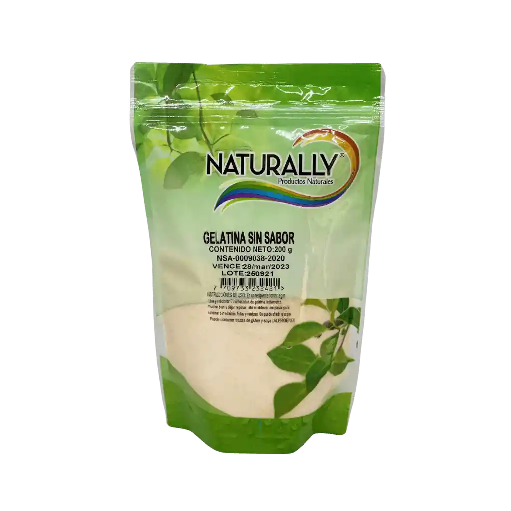 NATURALLY Gelatina Sin Sabor X200G