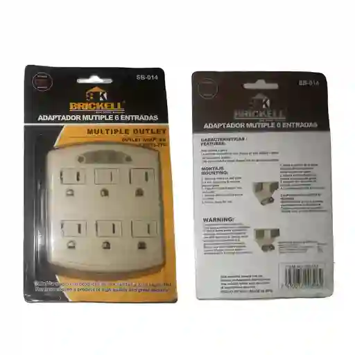 Multitoma De Pared Regleta Eléctrica 6 Tomas Supresor