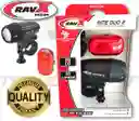 Combo Luz Seguridad Bicicleta Ravx Nite Duo Trasera Delantera