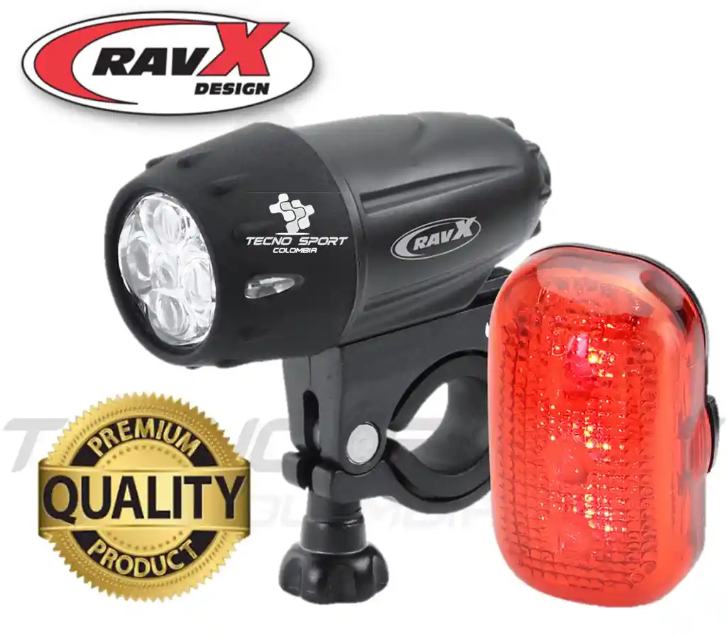 Combo Luz Seguridad Bicicleta Ravx Nite Duo Trasera Delantera