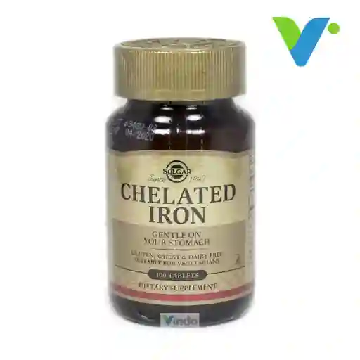 Chelated Iron 100 Tablets Solgar Hierro