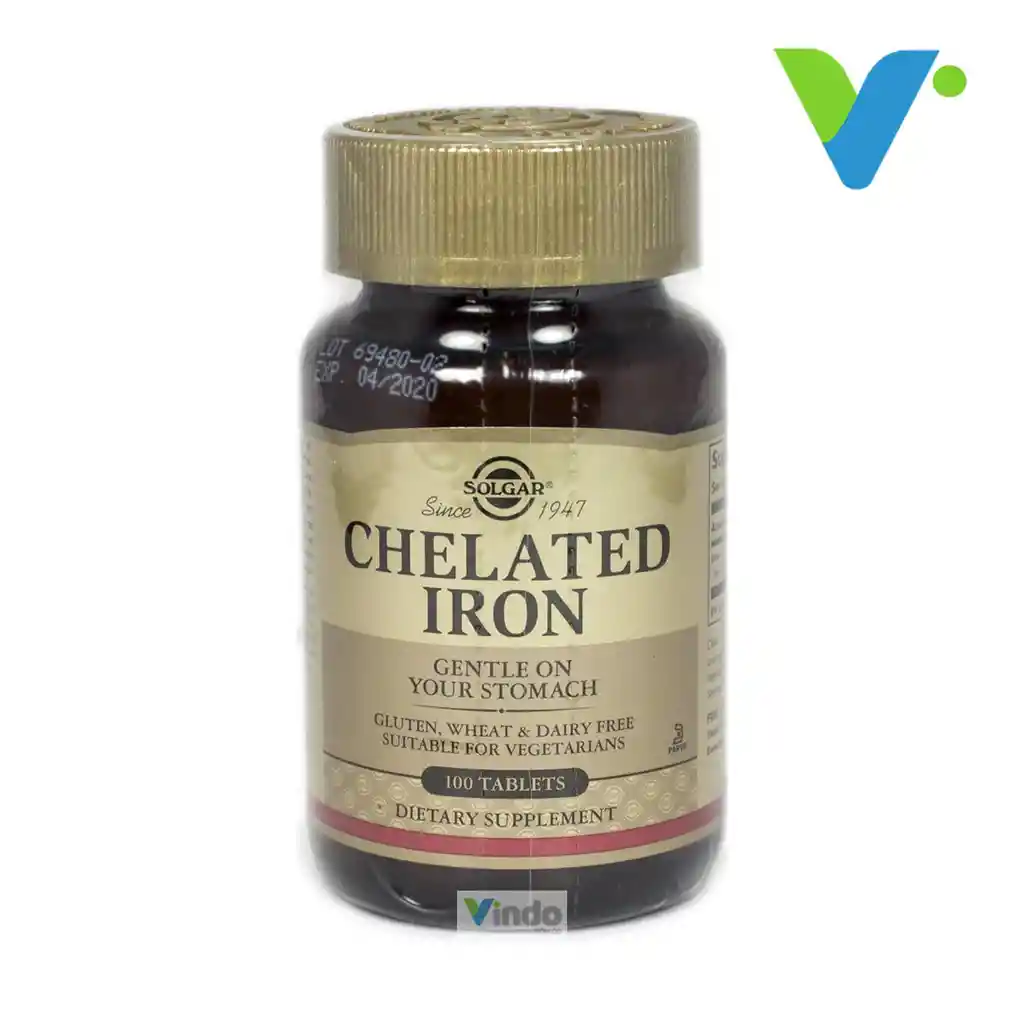 Chelated Iron 100 Tablets Solgar Hierro
