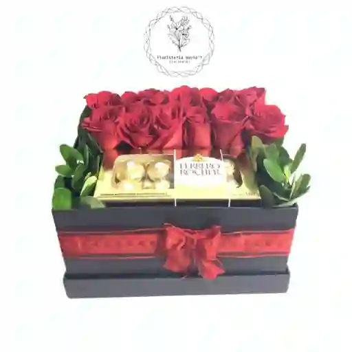 Chocolates Rosas En Caja De Regalo Con