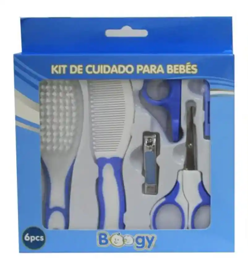 Set Kit Estuche Aseo Cirugía Manicura Bebe Y Niño Azul 6 Piezas