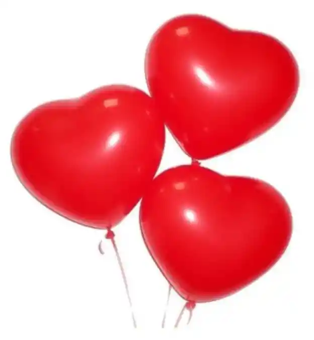 Globo Corazones Rojos R12 X12 Unidades