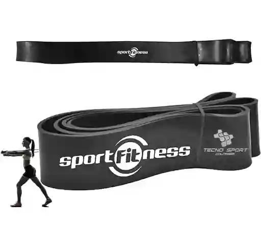 Sportfitness Banda De Poder Elastica Negra Tonificacion Gym