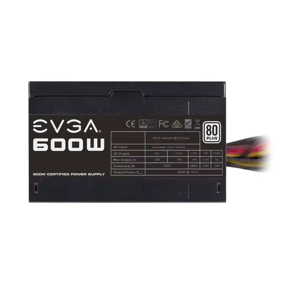 Fuente Evga 600w Reales Certificación 80 Plus