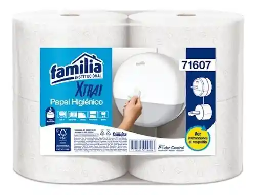 Papel Higiénico Jumbo Xtra1 Blanco Doble Hoja Precortado 207