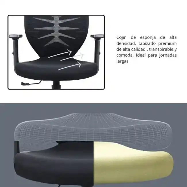 Silla De Oficina Espina De Pescado Negro