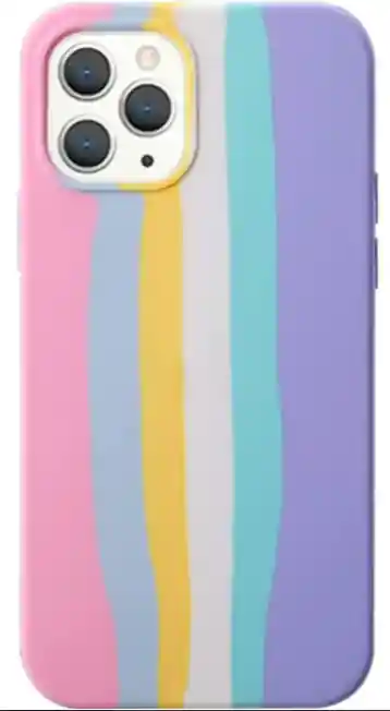 iPhoneEstuche Silicone Case Arcoiris Para