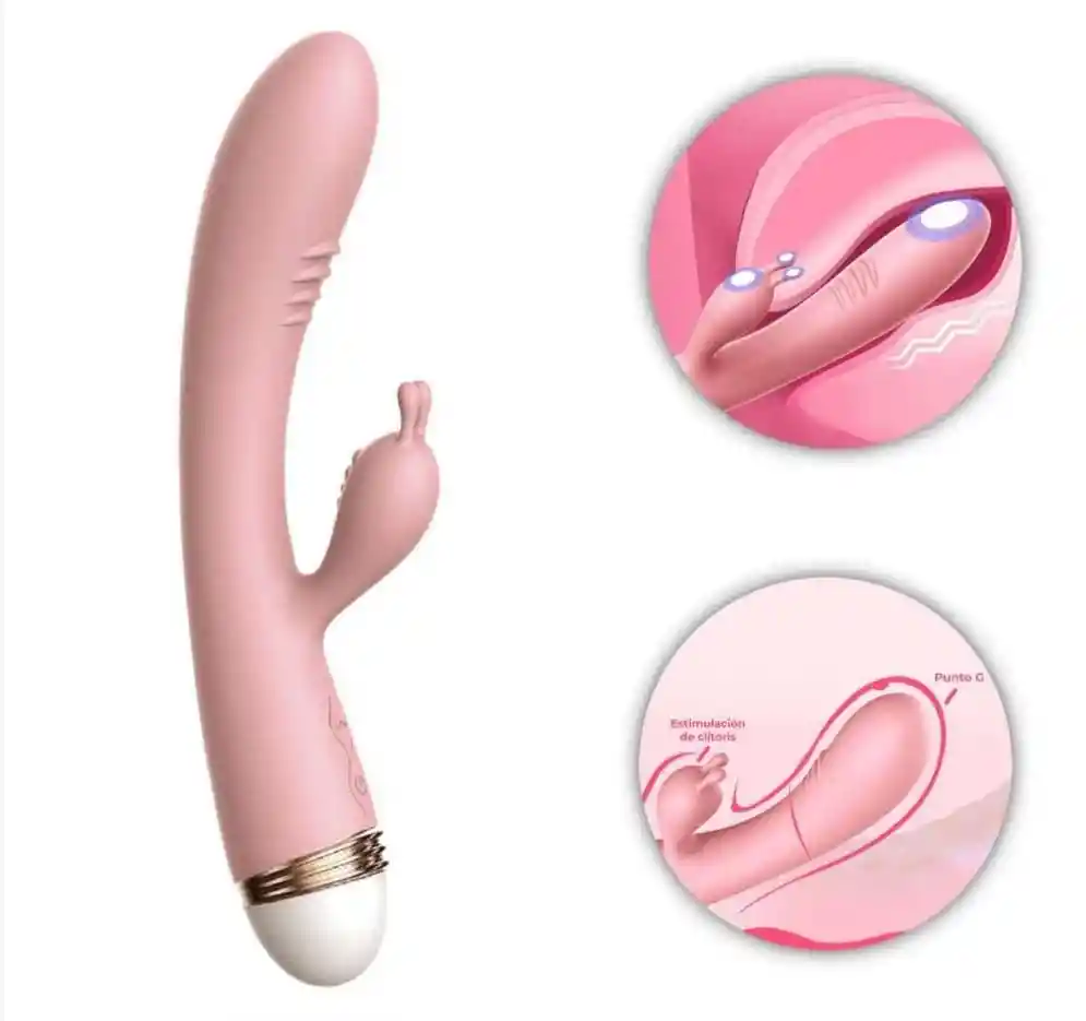 Vibrador Consolador Doble Estimulacion Punto G Conejo Recargable