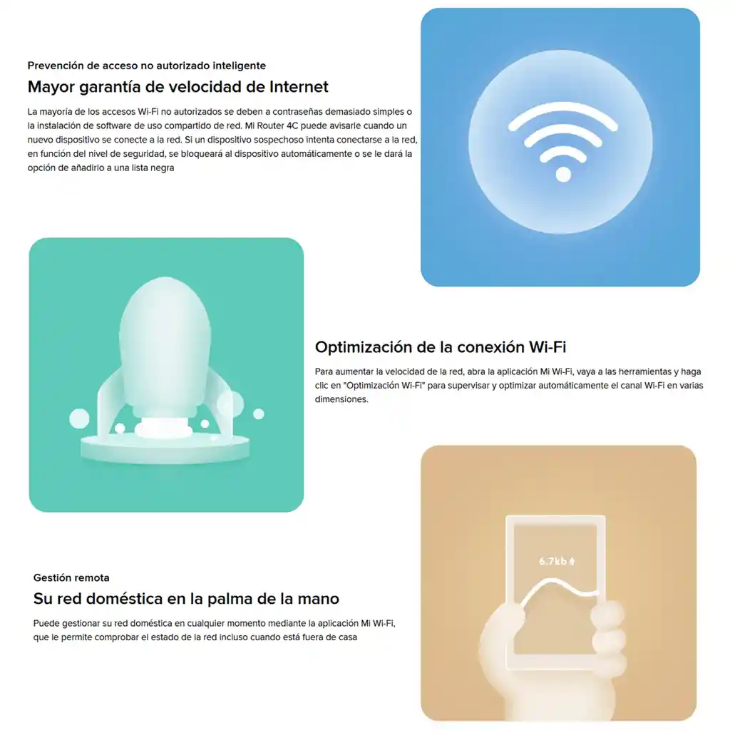 Xiaomi Router Inalambrico Wifi N 300Mbps / 4 Antenas,Mi 4C