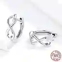 Aretes Candongas Infinito Para Mujer Fabricados En Plata 925