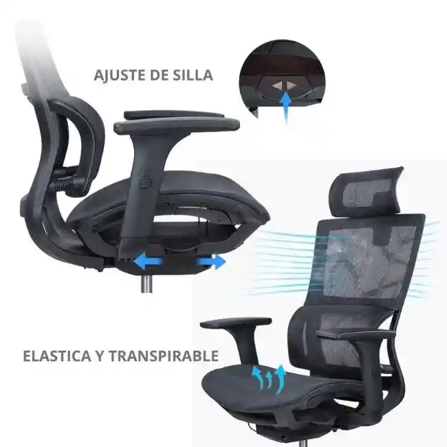 Silla De Oficina Exclusiv Negro