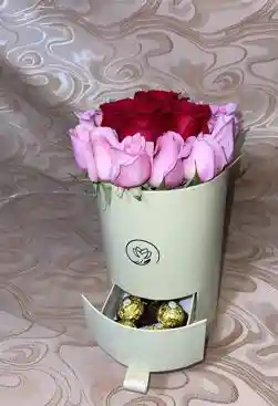 Chocolates Cilindro Hermoso 18 Rosas 6