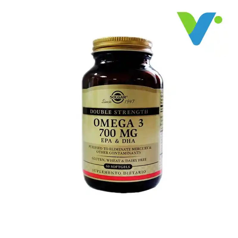 SOLGAR Double Strength Omega 3 700 Mg 60 Softgels