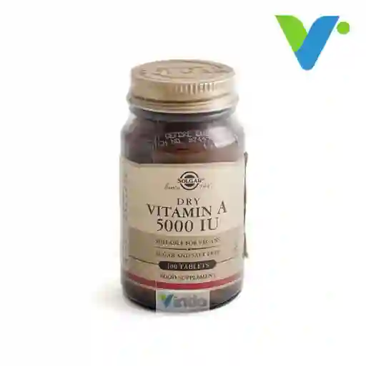 Dry Vitamin A 5000 Iu 100 Tabletas Solgar Vitamina A