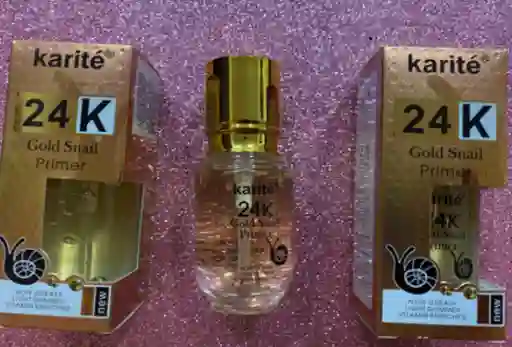 Karite Fijador De Maquillaje De Oro De 24 K Con Baba De Caracol Marca