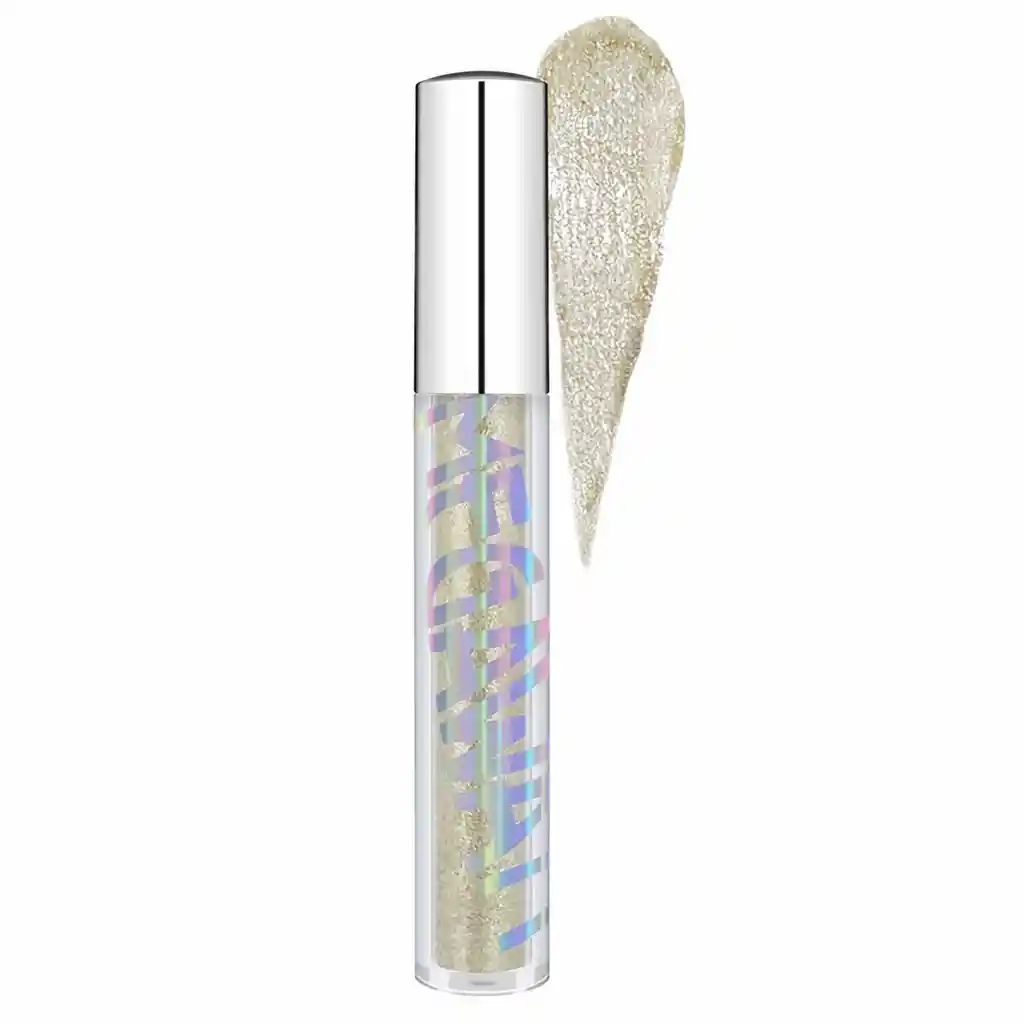Glitter Kleancolor Sombra Liquidapara Ojos Plata
