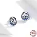 Aretes Topos Para Mujer Gato Luna Fabricados En Plata 925