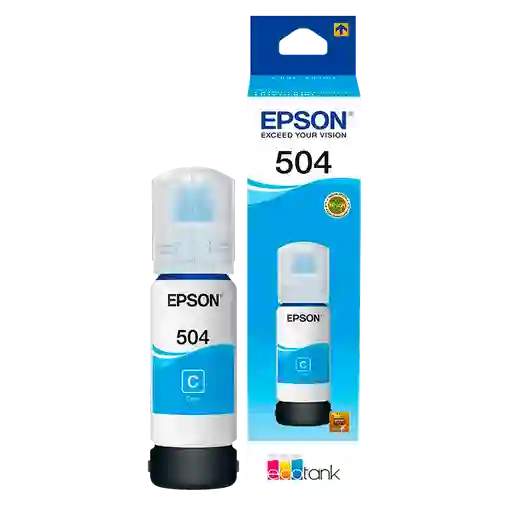 Epson Tinta 504 Cian Para Impresoras L4150 L4160 L6161 L6171