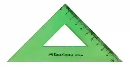 Regla Escuadra Faber Castell 45° /16 Cm