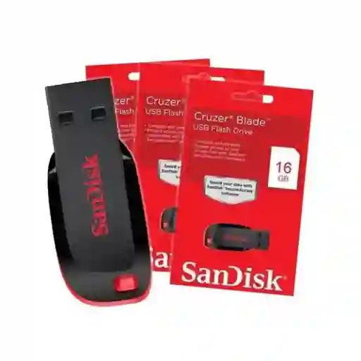 Sandisk Memoria Usbcruzer Blade 16Gb 2.0 Negro Y Rojo