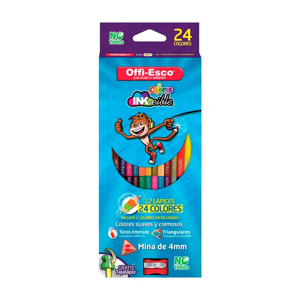 Color Colores Offi-esco Doble Punta Caja X 12 Unidades