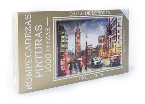 Rompecabezas Pinturas Calle De Londres 1000 Piezas Caja De Juegos