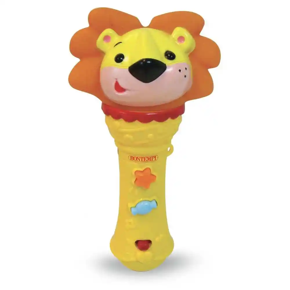 Micrófono Bebe Musical Sonajero Infantil Luces Didáctico Mp3 León